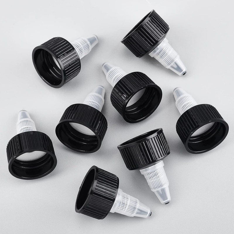 OLYCRAFT 36pcs Squeeze Bottle Cap 24/410 Natural Twist Top Caps