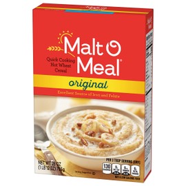 Malt-O-Meal, Original Malt-O-Meal Hot Breakfast Cereal, Quick Cooking, 28 Ounce Box (Pack of 4)