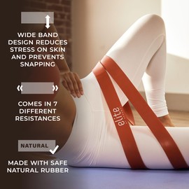 Aeromat Elite Power Band 15-25 lbs Long Resistance Bands for Working Out, Pull Up Assistance Bands, Exercise Bands Resistance, Gym Bands Yoga Bands Leg Workout Bands Resistance for Sports and Fitness