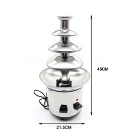 Seleq 4-Tier Stainless Steel Chocolate Fondue Fountain - 2 lbs Capacity