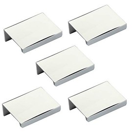 SOTECH Set of 5 Furniture Handles Blankett Jane 50 mm Polished Chrome Cupboard Handles Back Screw Handles Drawer Handles