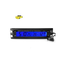 BW Digital LCD Display Car Clock with Thermometer/voltage Monitor With Ice Alert