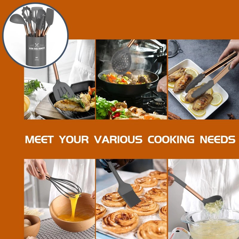 Umite Chef Silicone Cooking Utensil Set, Umite Chef Kitchen Utensils