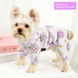 Dog Pajamas Pjs Soft Stretchy Dog Clothes for Small Dogs Girl Boy Medium Size Dogs Spring Summer Puppy Clothes Doggie Onesies Cat Pet Jammies Outfit
