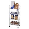 Home Basics FB41258 4 Tier Kitchen Trolley, White, 15.30" x
