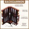 YUJUVI Backgammon Set Suitcase for 2 Players, Classic t 11