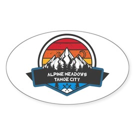 CafePress Alpine Meadows Tahoe City California Sticker Oval Car Bumper Sticker