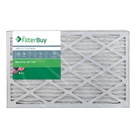Filterbuy 16x25x1 Air Filter MERV 13 Optimal Defense (4-Pack), Pleated HVAC AC Furnace Air Filters Replacement (Actual Size: 15.50 x 24.50 x 0.75 Inches)