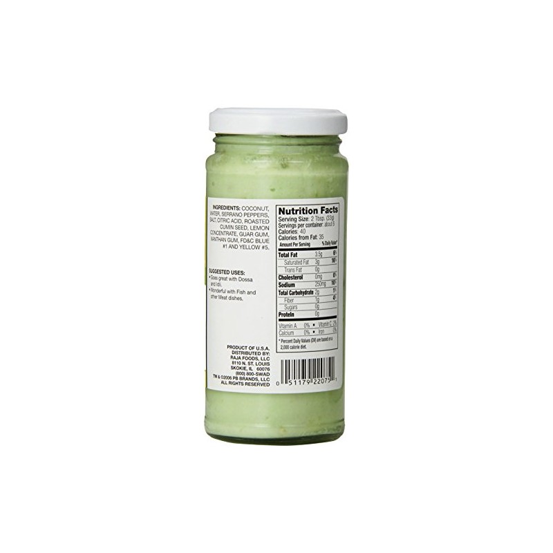 Swad Coconut Chutney, NET WT 7.5 OZ(212g)