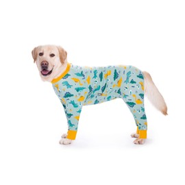 BT Bear Large Dog Clothes, Elastic Pet Onesie Clothes Protect Joints Anti-hair Anti Licking, Wound Protection Pet Pajamas PJS Dog Jumpsuit For Medium Large Dogs (XXL, Green dinosaur)