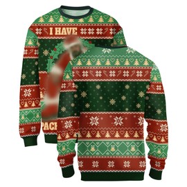 NebulaRave Ugly Christmas Sweater - Knitted Unisex Xmas Sweater - Wood Christmas Sweater - Santa Christmas Ugly Sweater - Ugly Christmas Sweaters for Men, Women (XL)