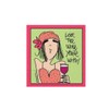 Design Design 624-10051 Love The Wine You're With Beverage Napkin,