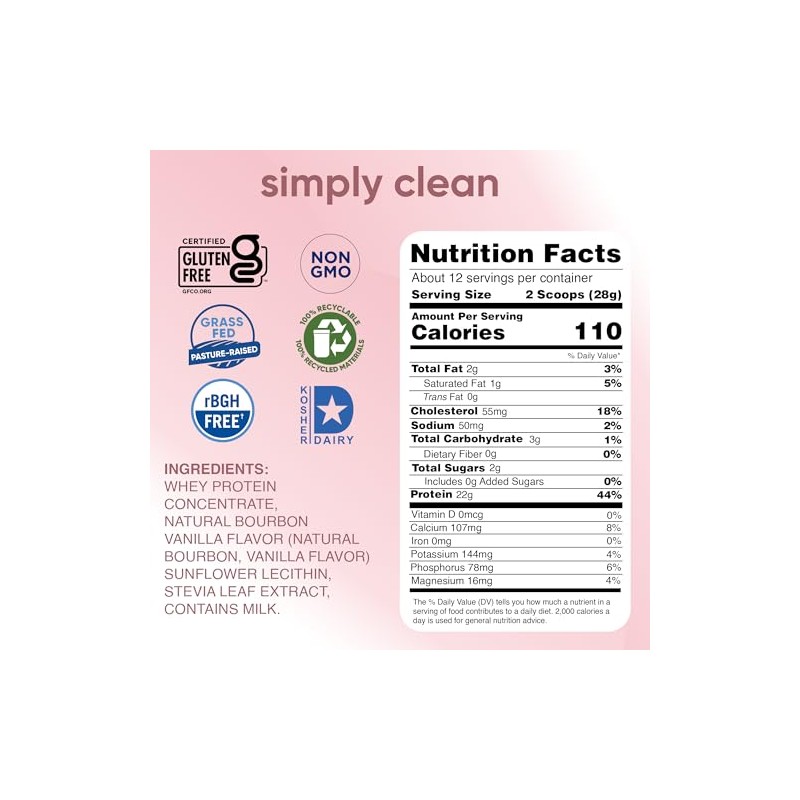 teraswhey Protein, Bourbon Vanilla, 12 oz