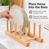 Wooden Plate Rack for Kitchen Organization – Multi-Slot Dish Drying
