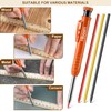 Hiboom 2 Pack Solid Carpenter Pencils with Pencil Cap and
