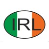 IRL Ireland Country Code Oval with Flag Bumper Sticker