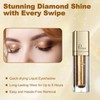 Liquid Glitter Eyeshadow, Gold Liquid Eyeshadow, Quick-Dry & Long Lasting