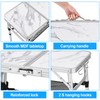 YUFIFAIRY Small Folding Camping Table, 2ft Portable Table with 3