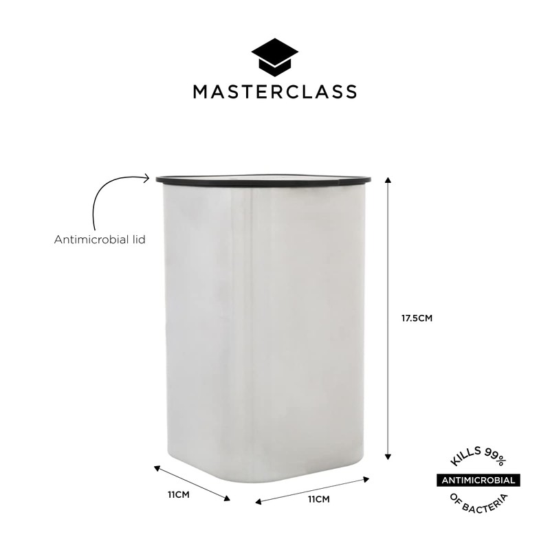 MasterClass 17cm Stainless Steel Antimicrobial Storage Container with Protective Case
