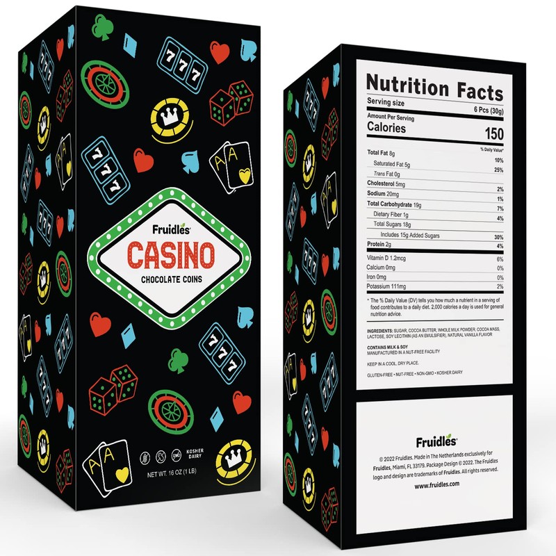 Fruidles Belgian Milk Chocolate Coins, Kosher Certified Dairy, Non GMO,