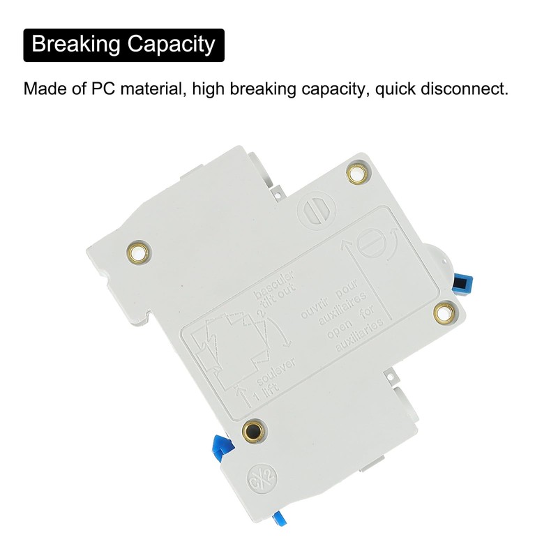 sourcing map Circuit Breaker Low Voltage AC 10A 230/400V 1-Pin