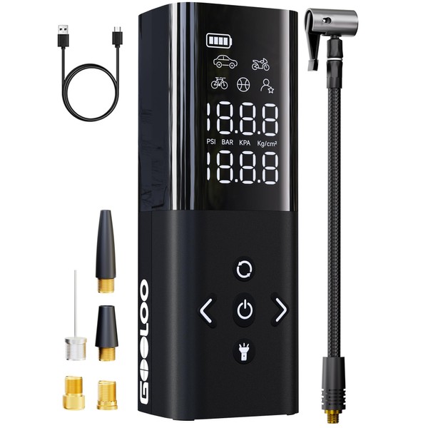GOOLOO AP150 Tire Inflator Portable Air Compressor, Gauge for Car,