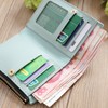 Unbranded Womens Leather Wallet Flower Embroidery Coin Purse Short Zipper