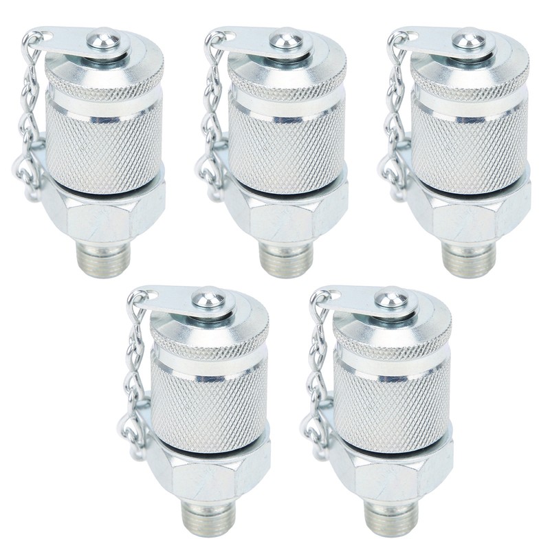 5Pcs Hydraulic Testing Adapter Thread Test Coupling Connectors Pressure Measuring