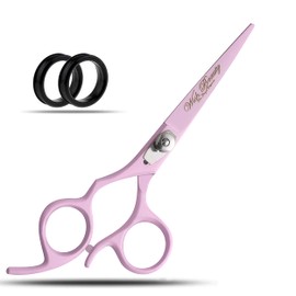 Left Handed Hairdressing Scissors Hair Scissor, Wishbeauty Professional Sharp Left Hand Barber Scissors 6.5” Lefty Hair Cutting Scissors, Hairdresser Scissors Salon Haircut Scissors Hair (Pink)