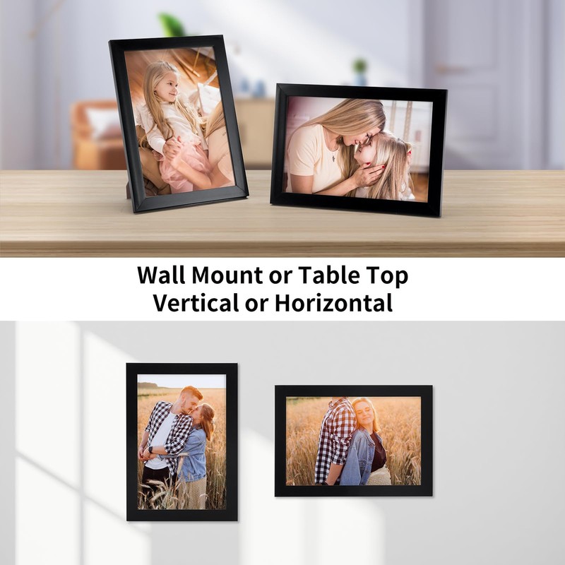 Giftgarden 4x6 Picture Frame Black, 4 by 6 Thin Photo