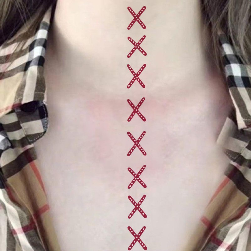 Nirbffo Temporary Tattoo Ribbon Bow Tie Leg Waterproof Arm Hand