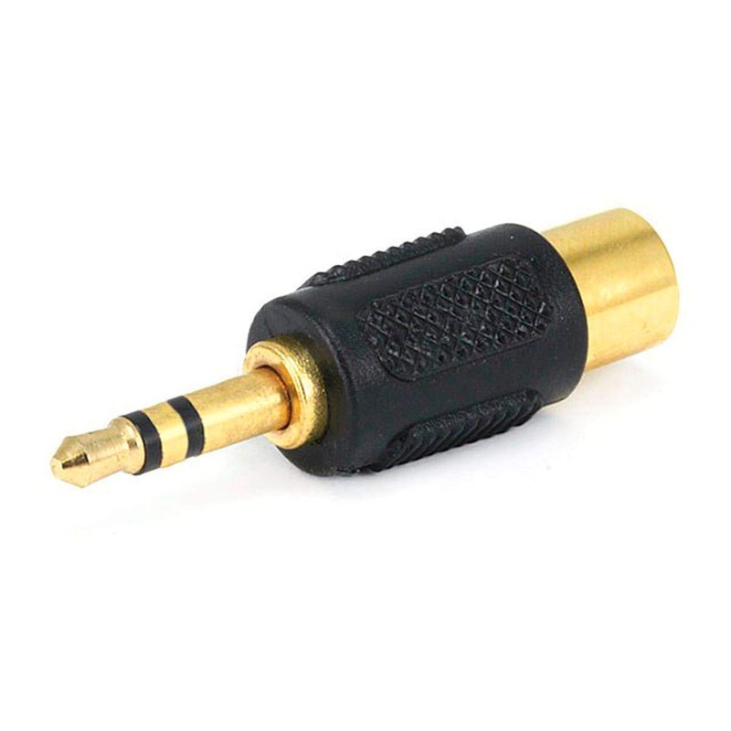 Monoprice 107147 3.5mm Stereo Plug to RCA Jack Adaptor, Gold