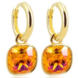 Elegant jewellery, gold hoop earrings, 925 sterling silver, various colours, 2 sizes, Silver