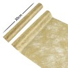 WELTRXE Metallic Gold Decorative Non-Woven Fabric Table Runner Elegant Table
