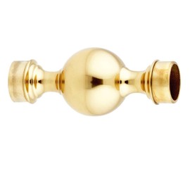 Lacquered Brass Ball Joint Fitting 2" Tubing Connector | Renovator's Supply