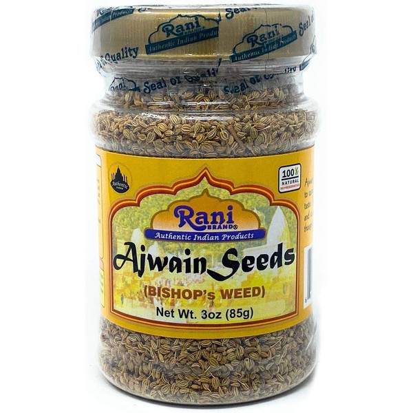 Rani Ajwain Seeds (Carom Bishops Weed) Spice Whole 3oz (85g) ~ Natural | Vegan | Gluten Free Ingredients | NON-GMO | Indian Origin