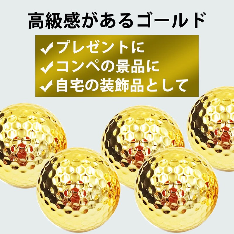 dodtazz Gold Golf Balls, Set of 6, Competition, Prize, Present,