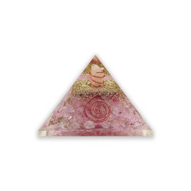 LAMARE - Orgonite pyramid (rose quartz, 2.4 inches (61 mm))