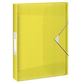 Esselte Colour'Ice 626262 Filing Box A4 Capacity 350 Sheets Spine 4 cm Elastic Closure Yellow