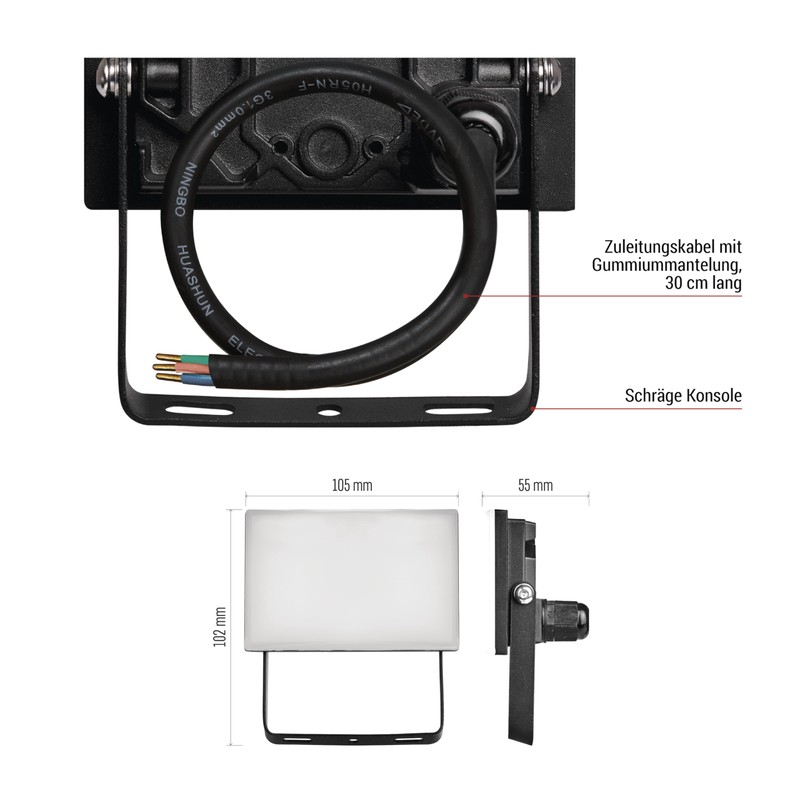 EMOS - Tambo LED spotlight - ultra-thin aluminium floodlight -