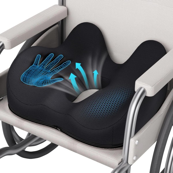 Benazcap Wheelchair Cushions Seat Cushion for Tailbone Pain Relief/Hemorrh