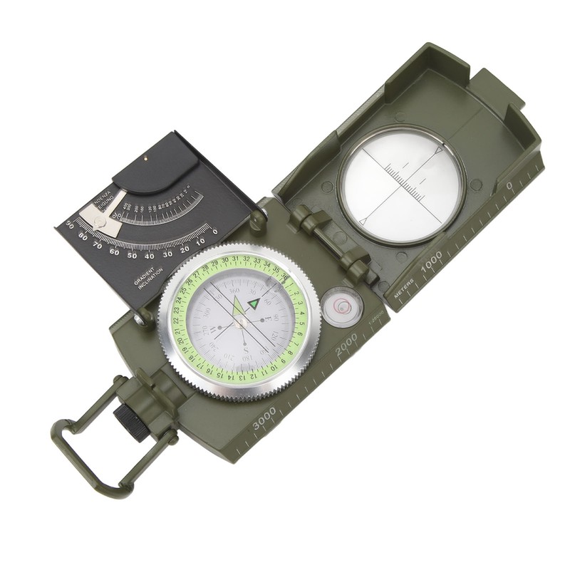 Compass Multifunctional Accurate Waterproof Hand Held Metal Compass for Hiking