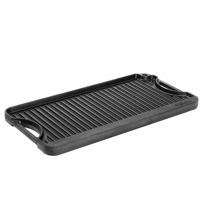 VEVOR Reversible Grill/Griddle, 20x10 inch Pre-Seasoned Cast Iron Griddle, Portable