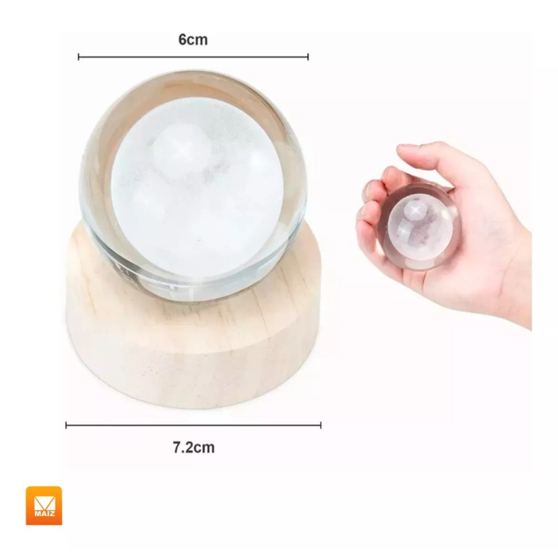 Maíz Lampara Bola Cristal 3d Planeta Saturno Led Noche Nocturna