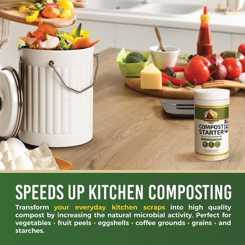 Compost Starter - 100x Concentrated All Natural Compost Accelerator for