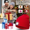 COTOP Hat with Light, Men's Winter Hat LED, Soft Running