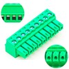 Tcenofoxy 3.5mm 2/3/4/5/6/7/8/9/10/11/12/13/14/15/16/18/20/24 Pin Phoenix Connector PCB Screw Terminal Block