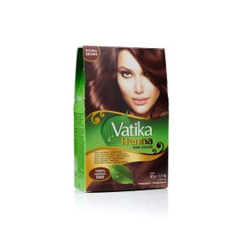 Dabur Vatika Henna Hair Color - Henna Hair Dye and Conditioner, Zero Ammonia for Strong and Shiny Hair, 100% Grey Coverage, 6 Sachets X 10g (Natural Brown)