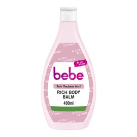 Bebe Rich Body Balm (400 ml), schnell einziehende Bodylotion mit Sheabutter & Bienenwachs für sehr trockene Haut, sanft duftend & Feuchtigkeit spendend