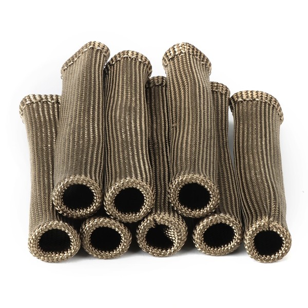 8pcs 2500°F Spark Plug Wire Heat Shield Car Spark Plug